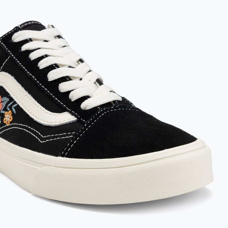 Vans Old Skool fekete virágos cipő 7