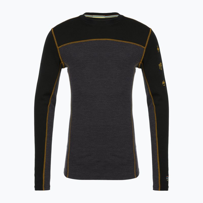 Férfi thermo hosszú ujjú póló Smartwool Classic Thermal Merino Base Layer Colorblock Crew Boxed charcoal/honey gold 4