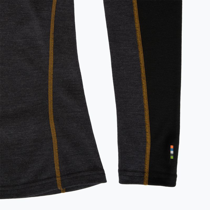 Férfi thermo hosszú ujjú póló Smartwool Classic Thermal Merino Base Layer Colorblock Crew Boxed charcoal/honey gold 7