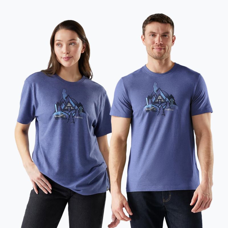 Férfi túrapóló Smartwool Alpine A-Frame Graphic Tee Nightfall Blue 2