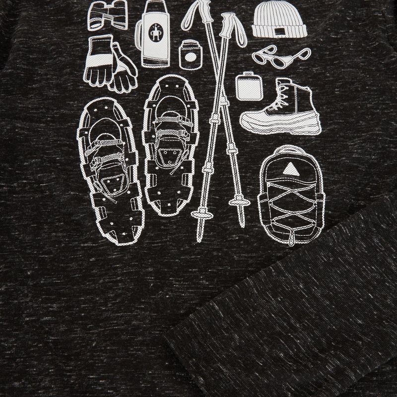 Férfi hosszú ujjú Smartwool Merino Kender keverék Gear Up grafika fekete melír 6