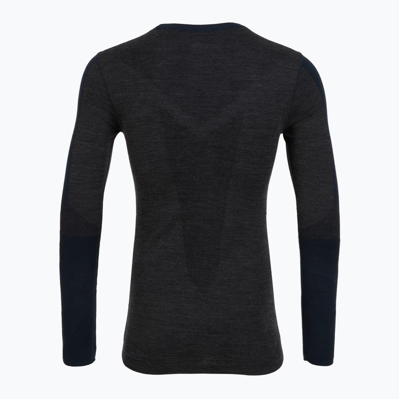 Férfi termoaktív pulóver Smartwool Intraknit Thermal Merino Baselayer Colorblock Crew deep navy/charcoal 2
