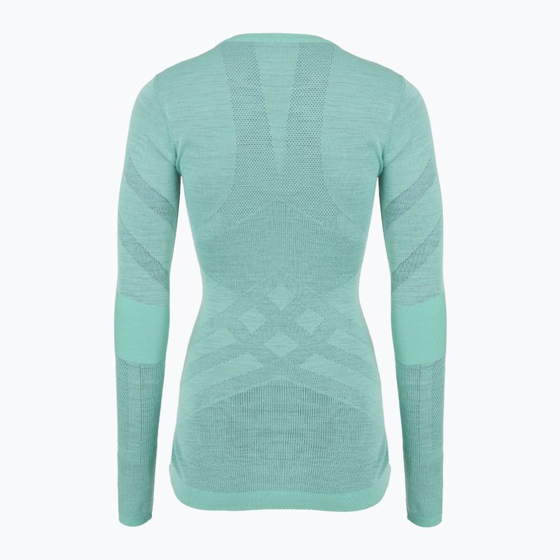 Női termoaktív pulóver Smartwool Intraknit Thermal Merino Baselayer Crew pacific blue/nightfall blue 2