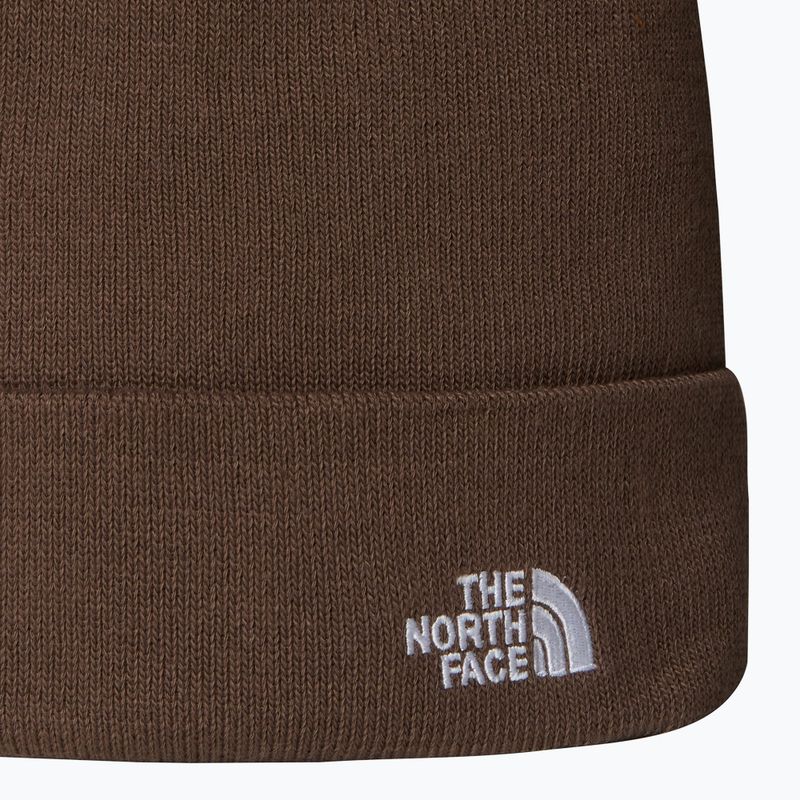 The North Face Norm Beanie téli sapka, füstös barna 2