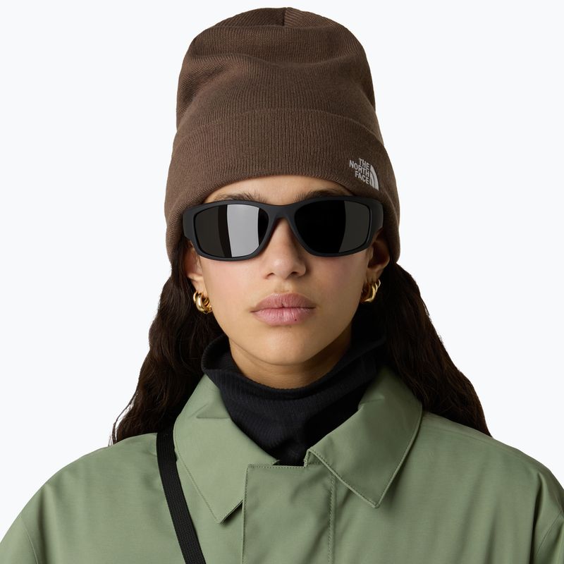 The North Face Norm Beanie téli sapka, füstös barna 3