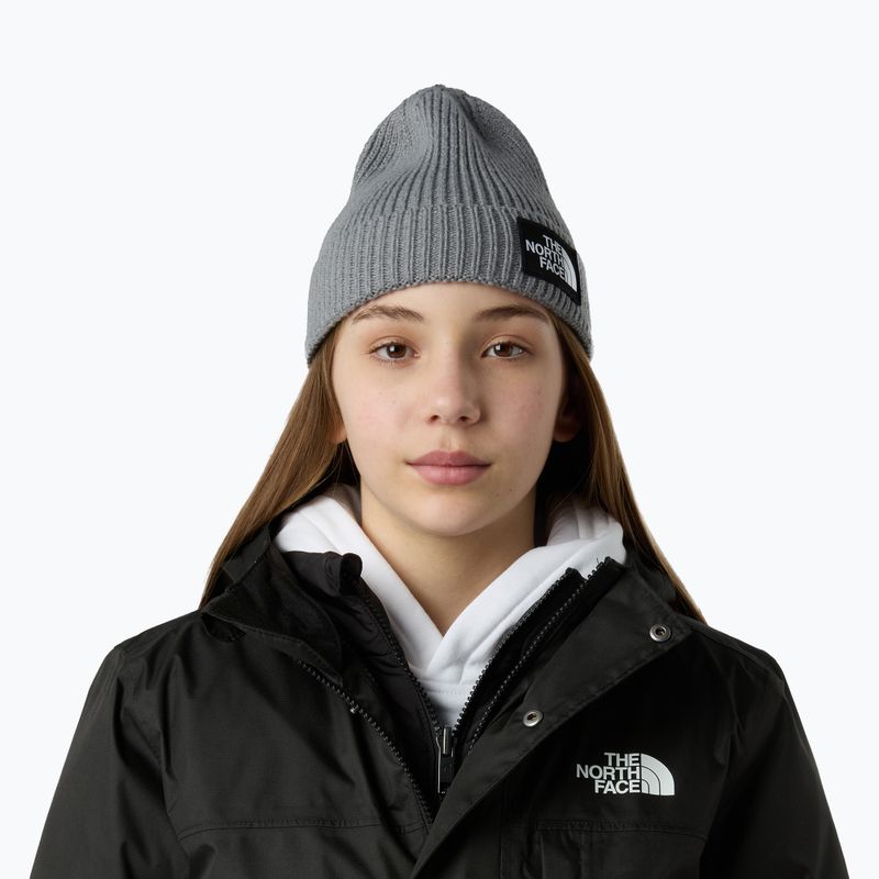 The North Face logós dobozos, mandzsettás gyermek téli sapka 3