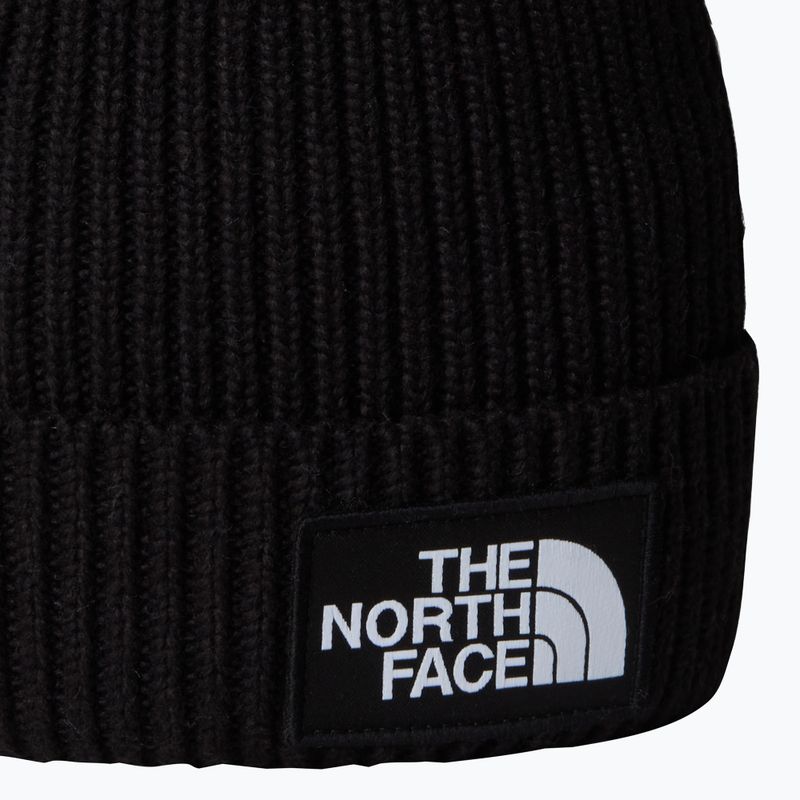 The North Face logós dobozos, mandzsettás gyermek téli sapka 2
