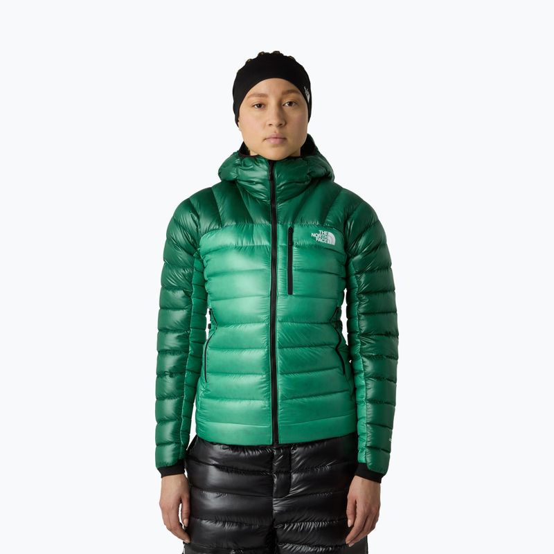 Női pehelydzseki The North Face Summit Breithorn Hoodie nebula green/evergreen
