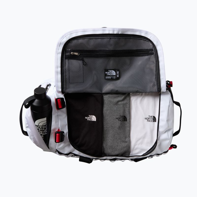 Utazótáska The North Face Base Camp Duffel M 71 l fehér/fekete/magaslati piros 4
