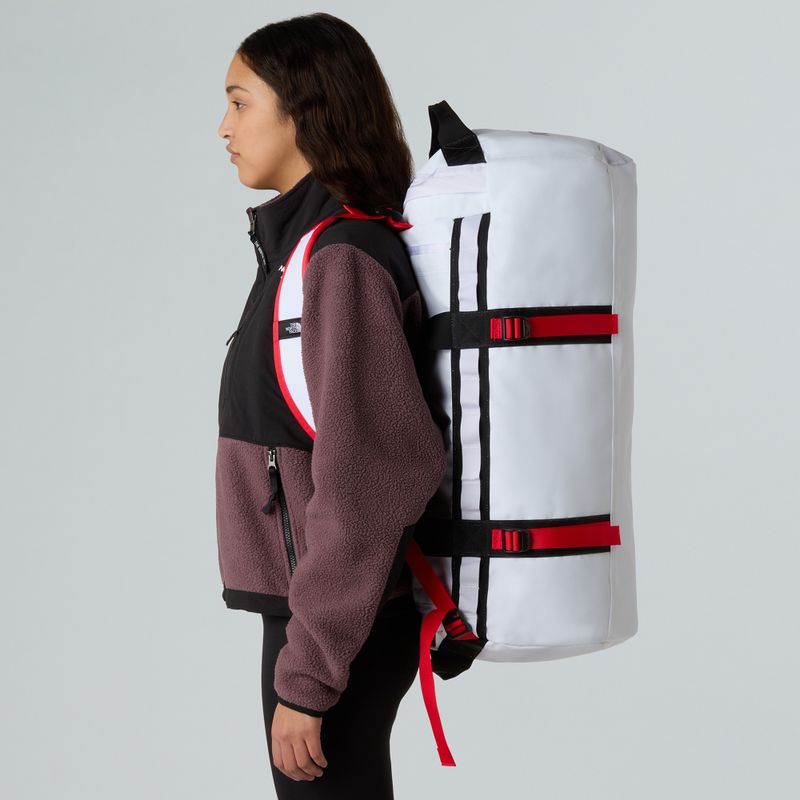 Utazótáska The North Face Base Camp Duffel M 71 l fehér/fekete/magaslati piros 6