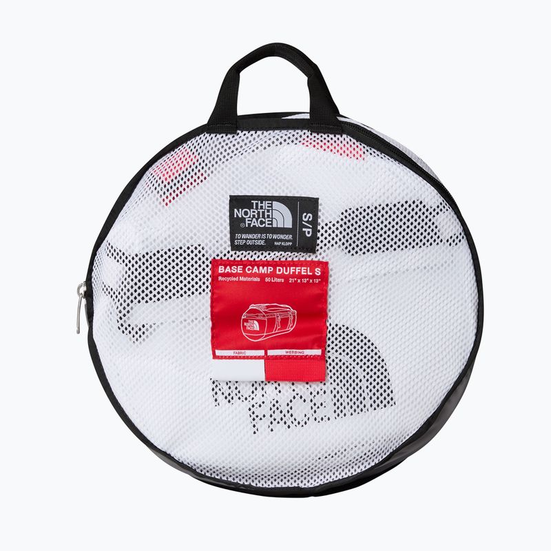 Utazótáska The North Face Base Camp Duffel S 50 l fehér/fekete/magaslati piros 2