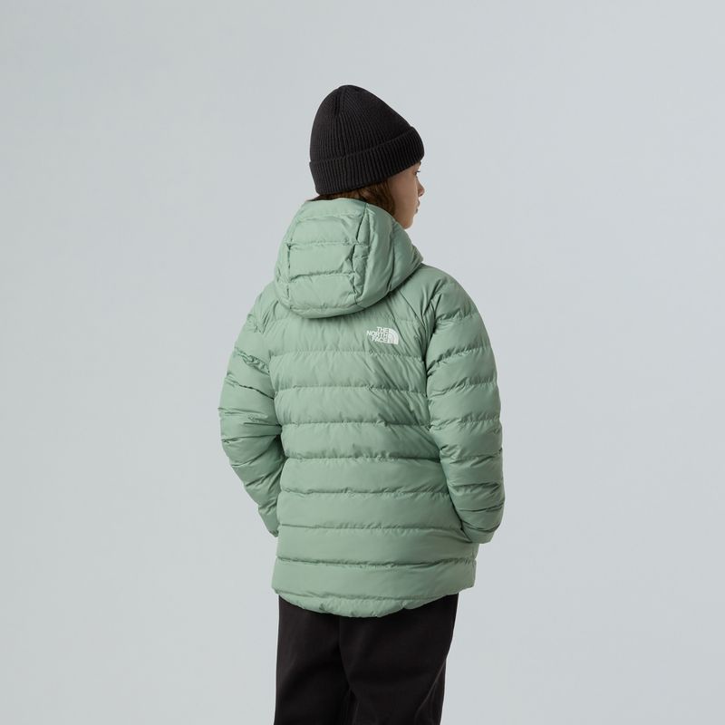 Gyerek The North Face Reversible Perrito kapucnis pehelydzseki, slate moss 3