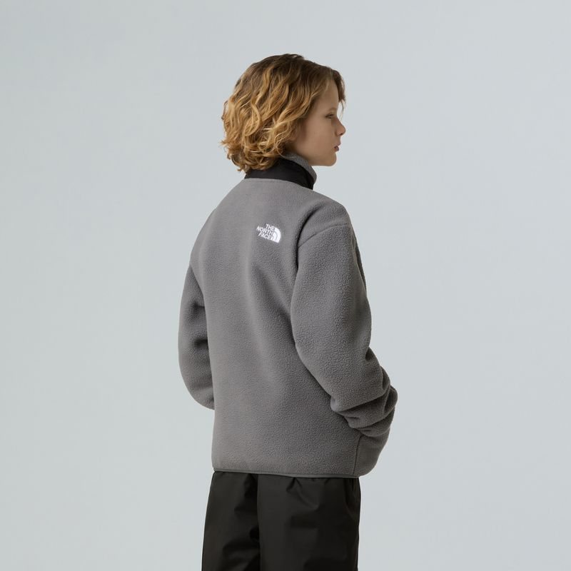 Gyermek gyapjú pulóver The North Face Yumiori Full Zip füstölt gyöngyház/fekete 3