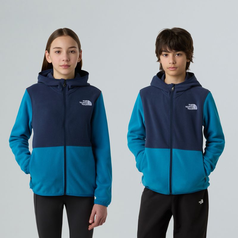 Gyerek polárdzseki The North Face Teen Glacier Full Zip Hoodie dusk blue/summit navy 3