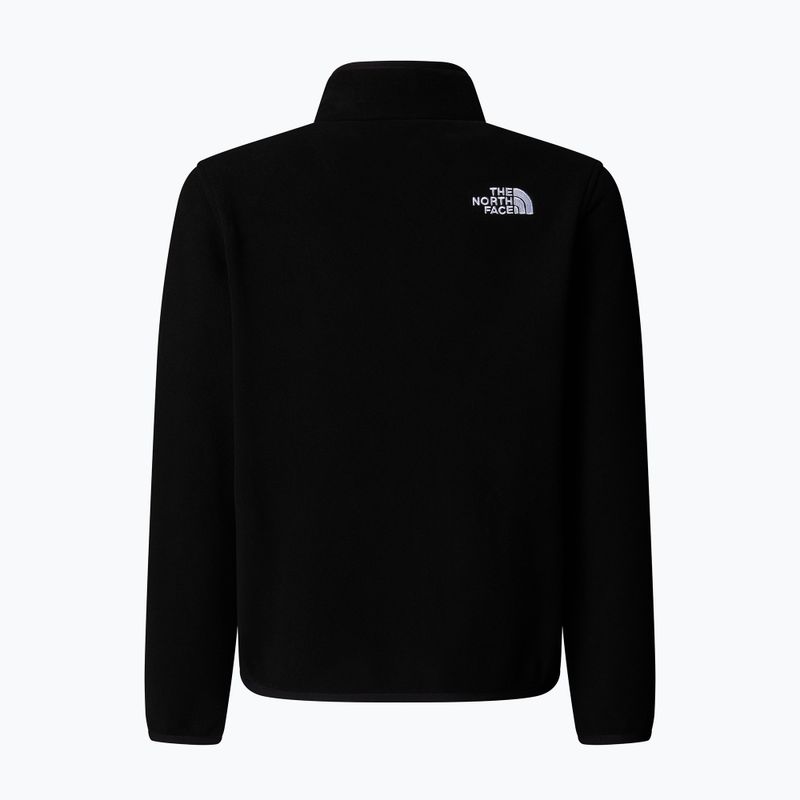 Gyermek polár pulóver The North Face Teen Glacier 1/4 Zip fekete 2