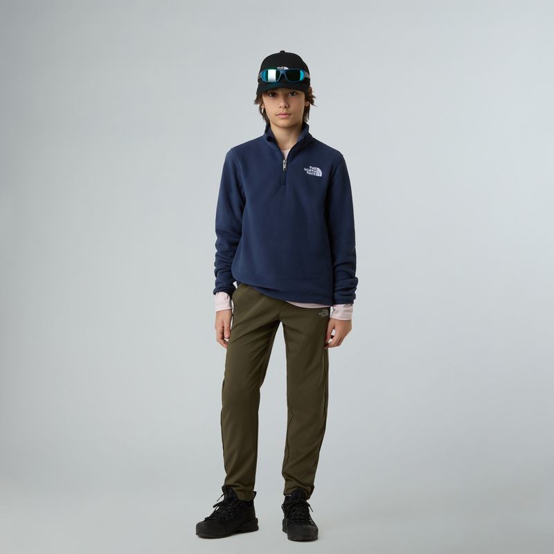 Gyermek polár pulóver The North Face Teen Glacier 1/4 Zip summit navy 4