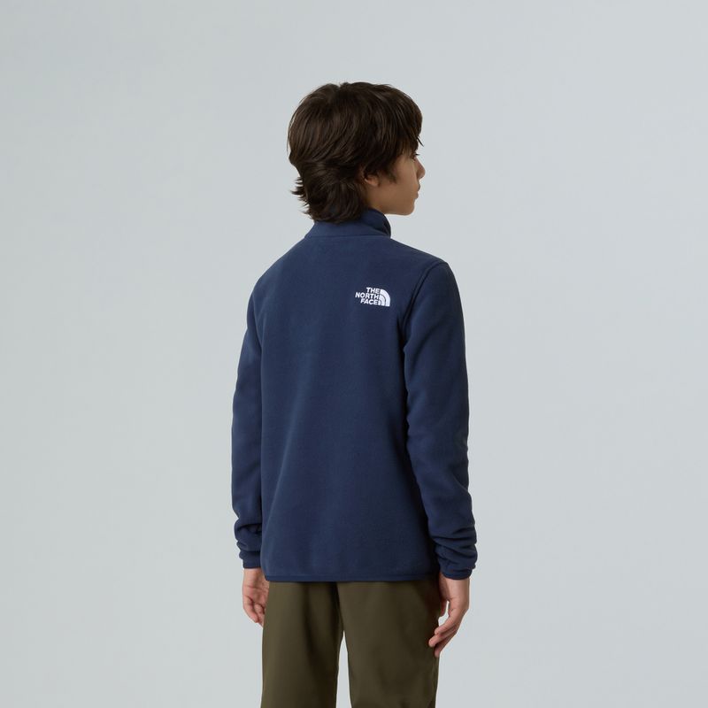 Gyermek polár pulóver The North Face Teen Glacier 1/4 Zip summit navy 5
