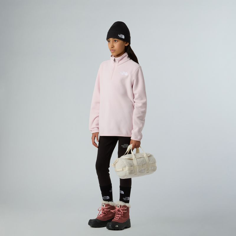 Gyermek polár pulóver The North Face Teen Glacier 1/4 cipzár pale blossom 4