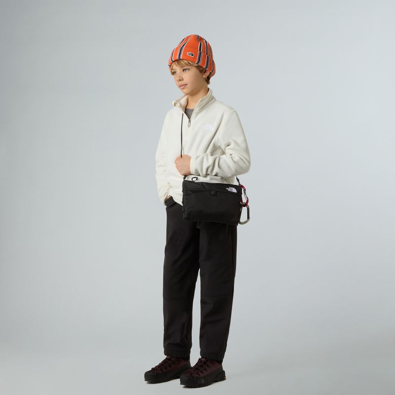 Gyermek polár pulóver The North Face Teen Glacier 1/4 Zip wine dune 4