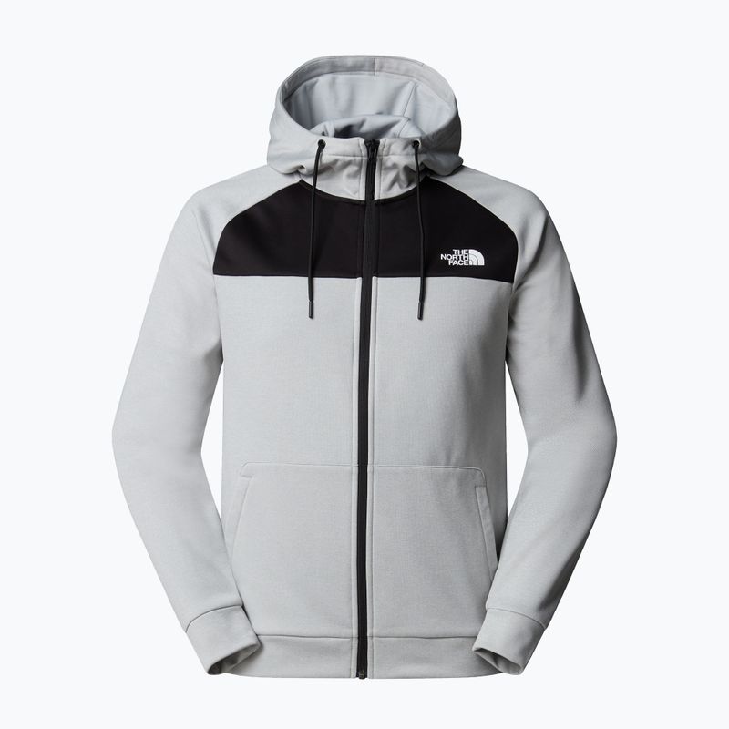 Férfi pulóver The North Face Reaxion Fleece Full Zip Hoodie magas derekú szürke világos melírozott
