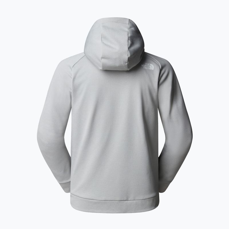 Férfi pulóver The North Face Reaxion Fleece Full Zip Hoodie magas derekú szürke világos melírozott 2