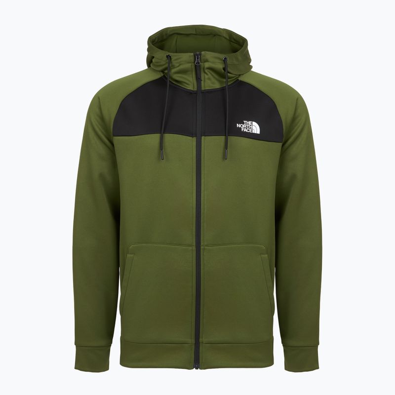 Férfi pulóver The North Face Reaxion Fleece Full Zip Hoodie erdőzöld/fekete