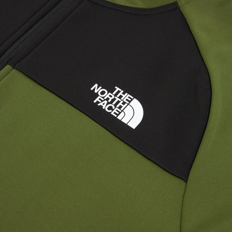 Férfi pulóver The North Face Reaxion Fleece Full Zip Hoodie erdőzöld/fekete 3