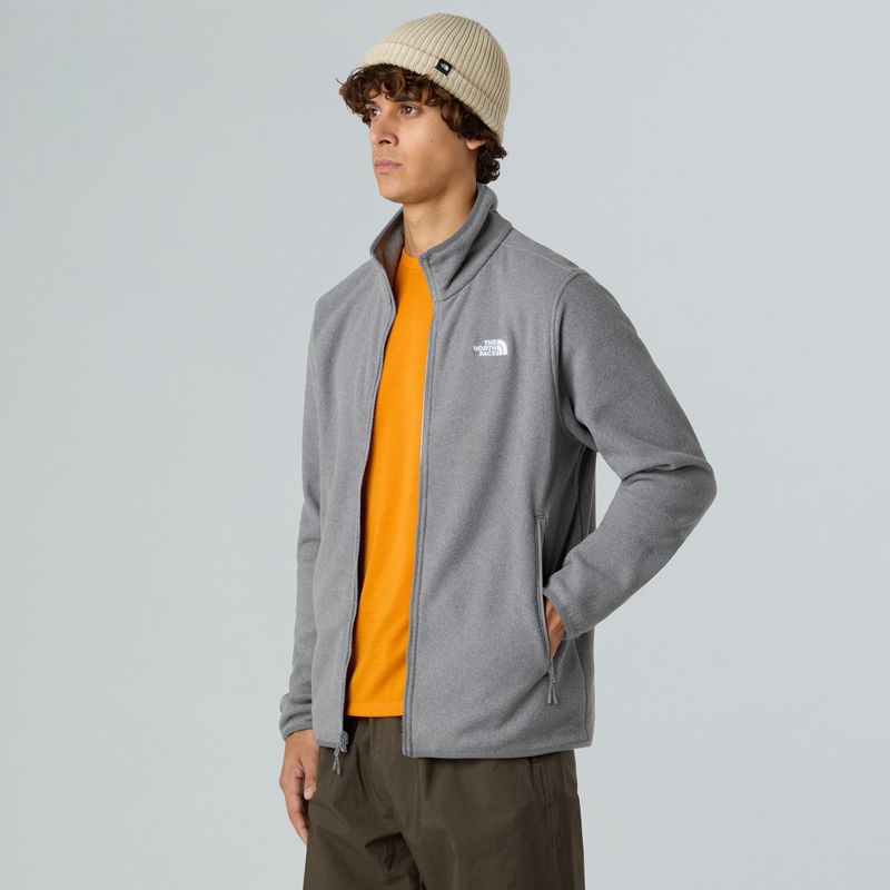 Férfi fleece pulóver The North Face Glacier Fleece középszürke szürke szőrzet 4