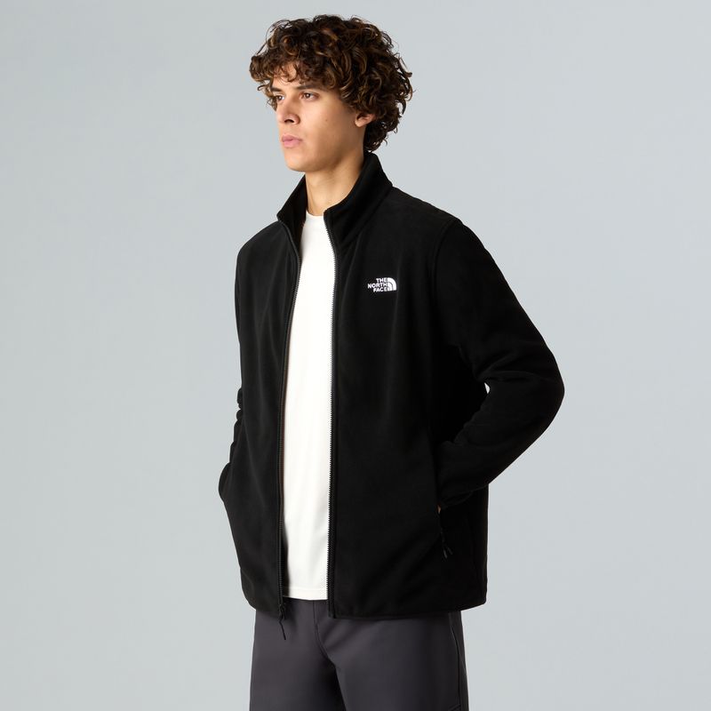 Férfi gyapjú pulóver The North Face Glacier Fleece fekete 4