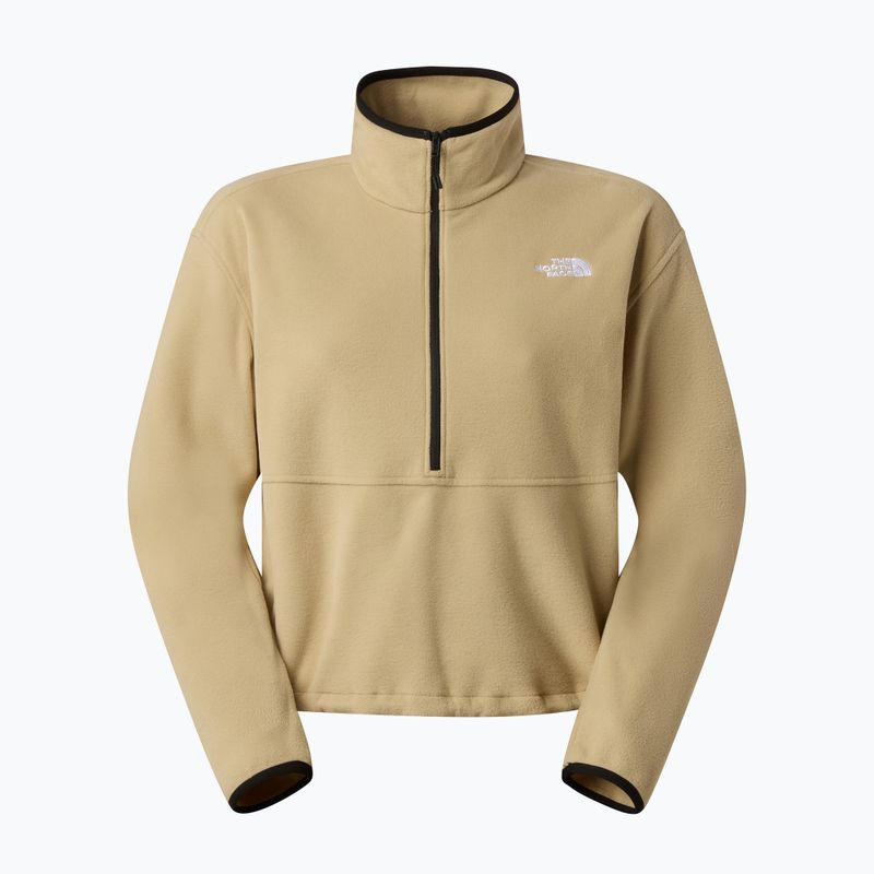 Női pulóver The North Face Glacier Fleece 1/2 Zip Short khaki kő 4