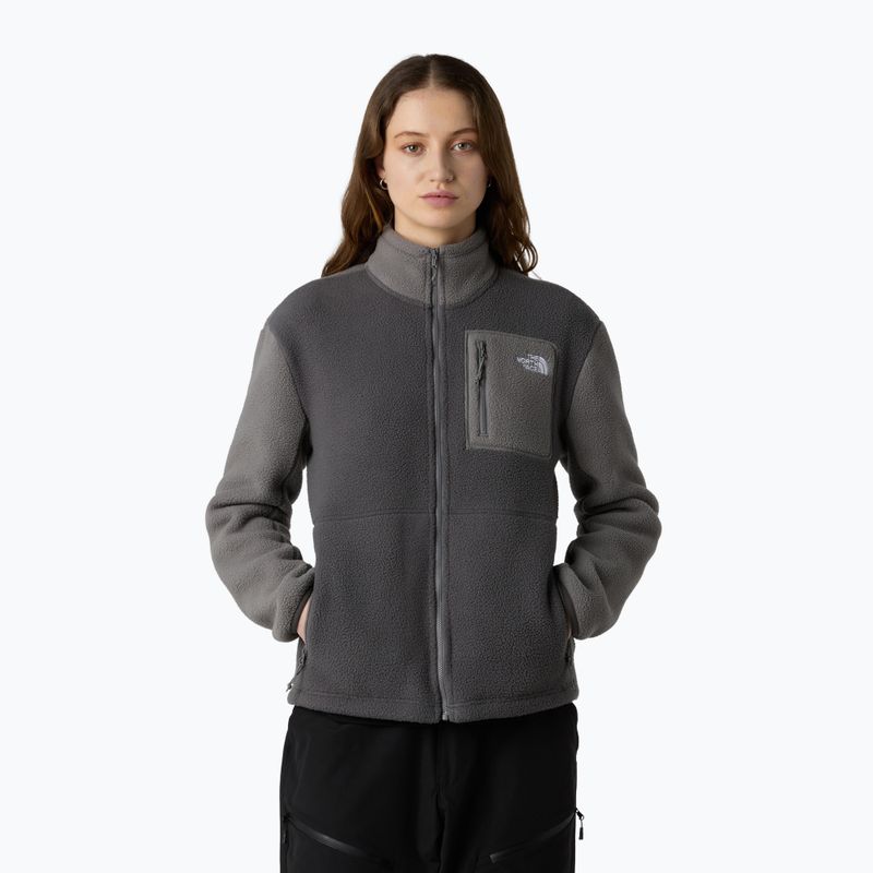 Női gyapjú pulóver The North Face Yumiori Full Zip antracit szürke/füstös