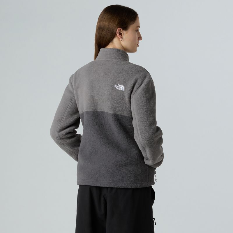 Női gyapjú pulóver The North Face Yumiori Full Zip antracit szürke/füstös 3