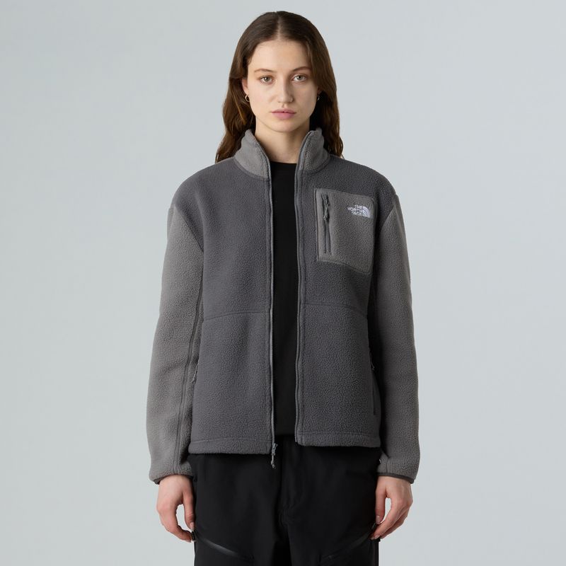 Női gyapjú pulóver The North Face Yumiori Full Zip antracit szürke/füstös 4
