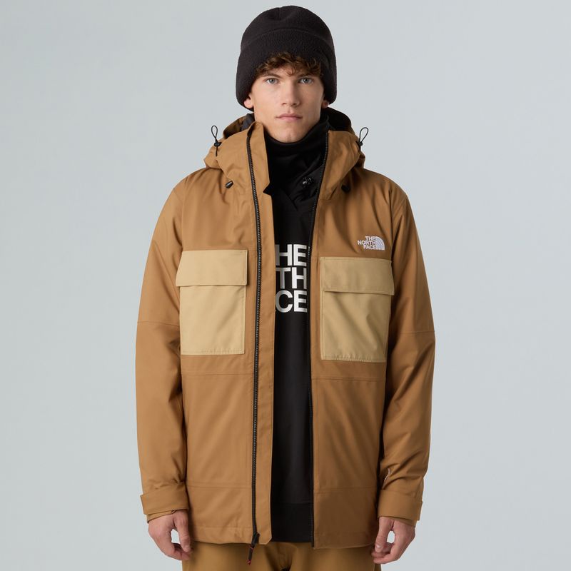 Férfi snowboard dzseki The North Face Fourbarrel Triclimate utility barna/khaki 5
