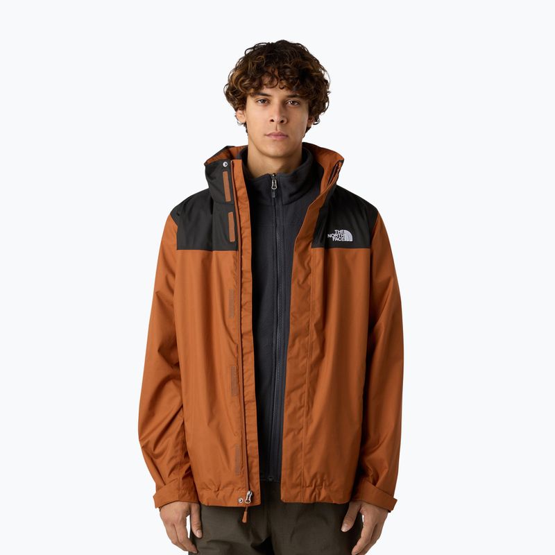 Férfi 3 az 1-ben dzseki The North Face Evolve II Triclimate burnt umber/asphalt grey 3