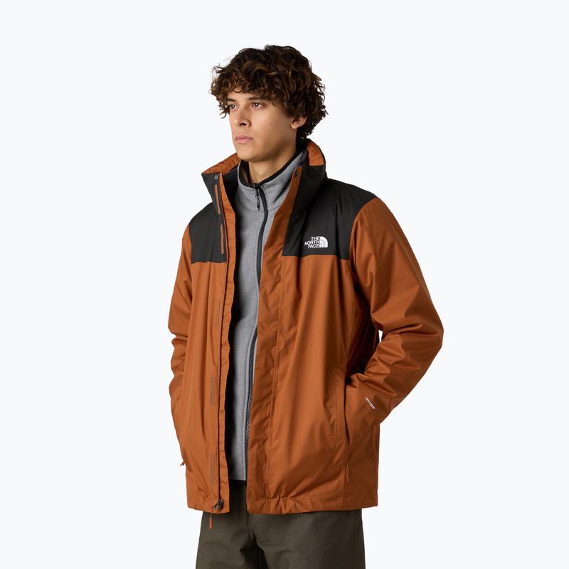 Férfi 3 az 1-ben dzseki The North Face Evolve II Triclimate burnt umber/asphalt grey 4