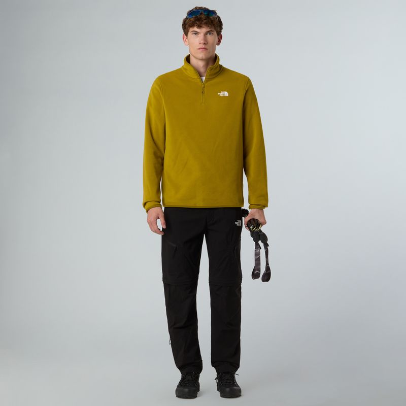 Férfi The North Face Glacier Fleece 1/4 Zip mély dijoni melegítőfelső 2