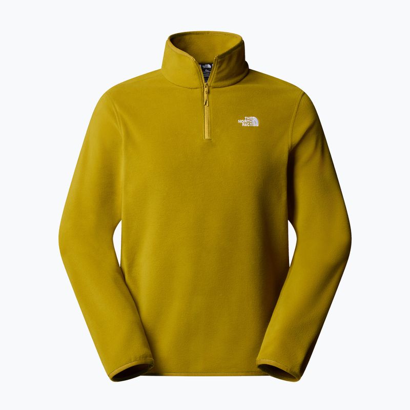 Férfi The North Face Glacier Fleece 1/4 Zip mély dijoni melegítőfelső 4