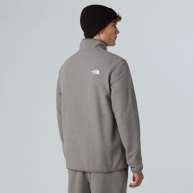 Férfi fleece pulóver The North Face Glacier Fleece 1/4 Zip középszürke szürke szőrzet 3