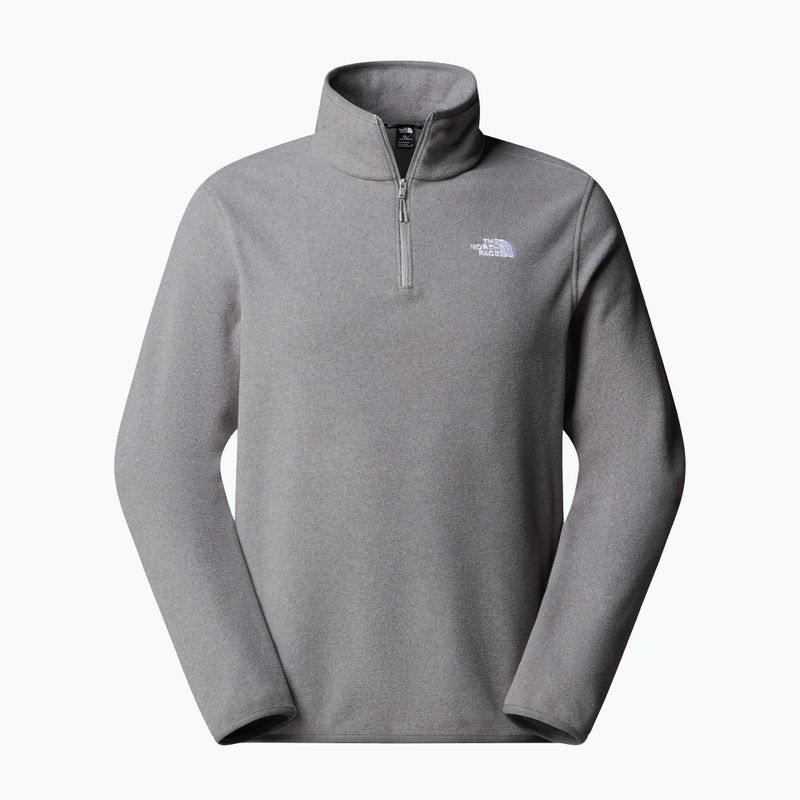 Férfi fleece pulóver The North Face Glacier Fleece 1/4 Zip középszürke szürke szőrzet 4