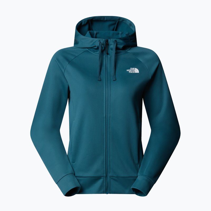 Női pulóver The North Face Reaxion 2.0 kapucnis, teljes cipzáras space dark heather színben 5