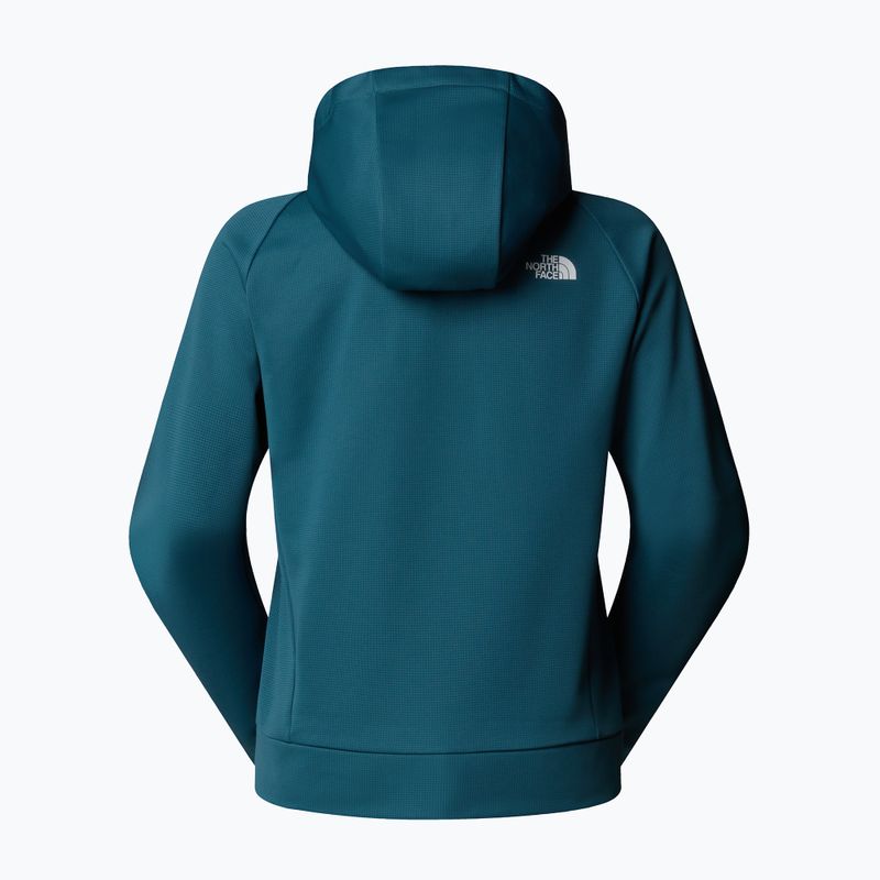 Női pulóver The North Face Reaxion 2.0 kapucnis, teljes cipzáras space dark heather színben 6