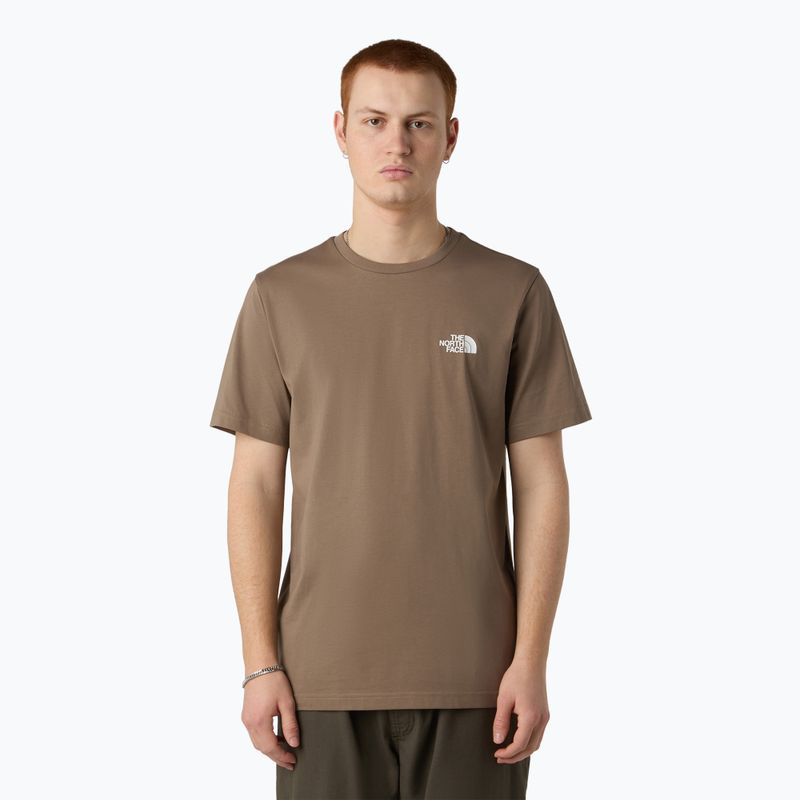 Férfi The North Face Simple Dome mokka barna póló