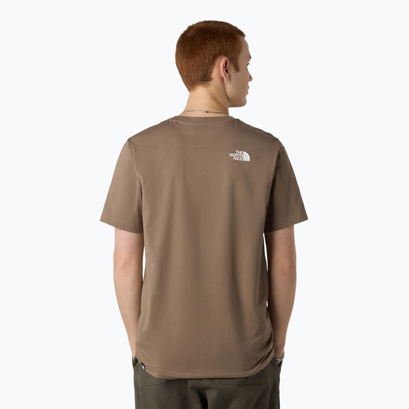 Férfi The North Face Simple Dome mokka barna póló 2