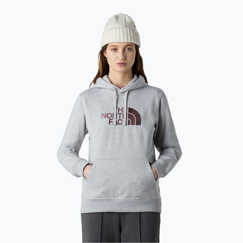 Női The North Face Drew Peak pulóveres kapucnis pulóver lightgreyheather/tawnyquartz