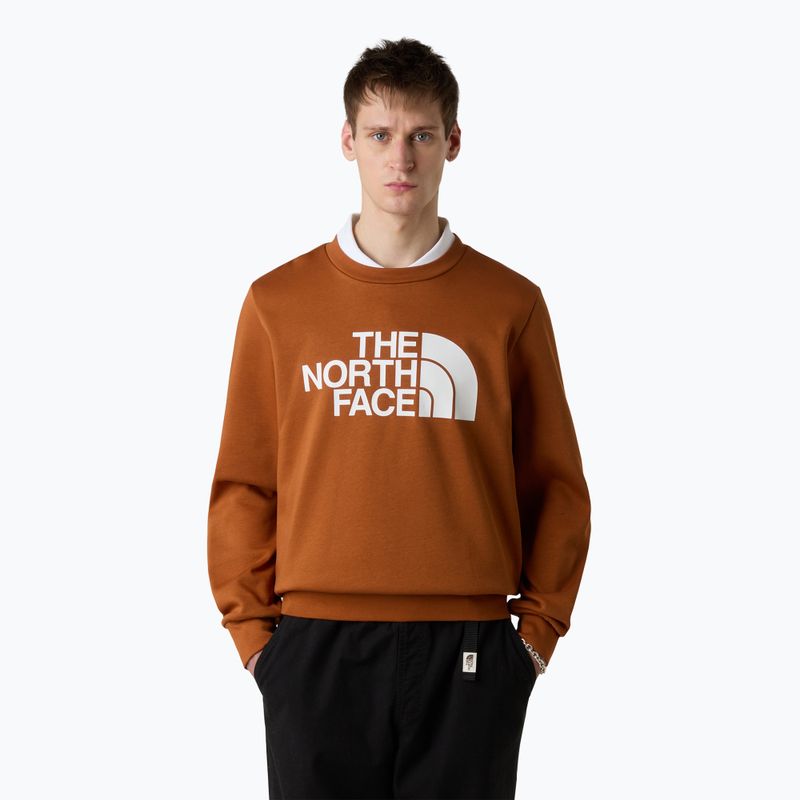 Férfi pulóver The North Face Easy Crew égett umbra színű pulóver