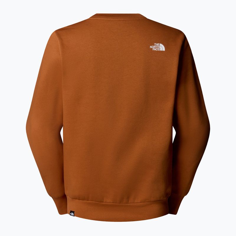 Férfi pulóver The North Face Easy Crew égett umbra színű pulóver 5
