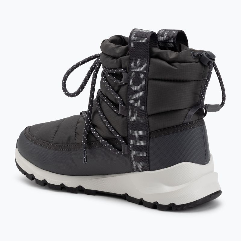 Női téli csizma The North Face Thermoball Lace Up WP anthracite grey/white ash 3