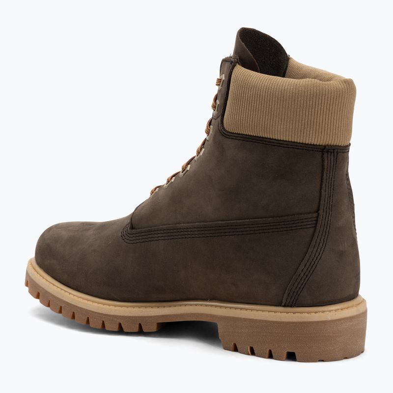 Férfi bakancsok Timberland Premium 6 Inch Lace Up Waterproof dark brown nubuck/olive 3