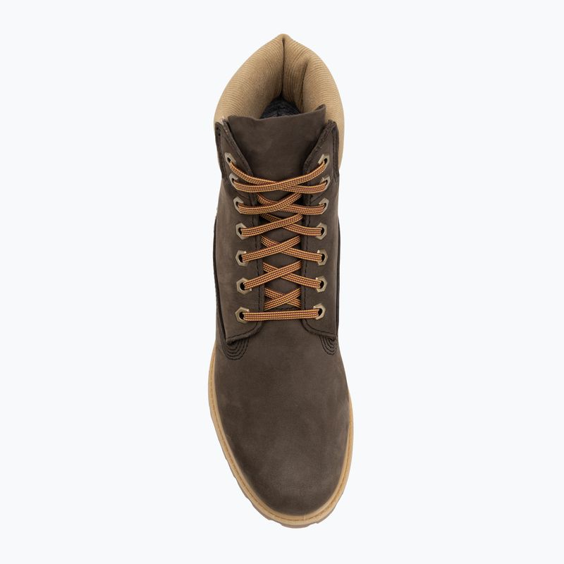 Férfi bakancsok Timberland Premium 6 Inch Lace Up Waterproof dark brown nubuck/olive 5
